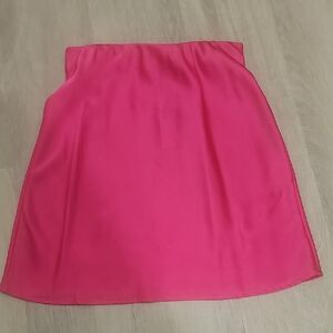 PIECES Fuchsia Pink Satin Mini Skirt NWT Size Small PCJULIET High Waist